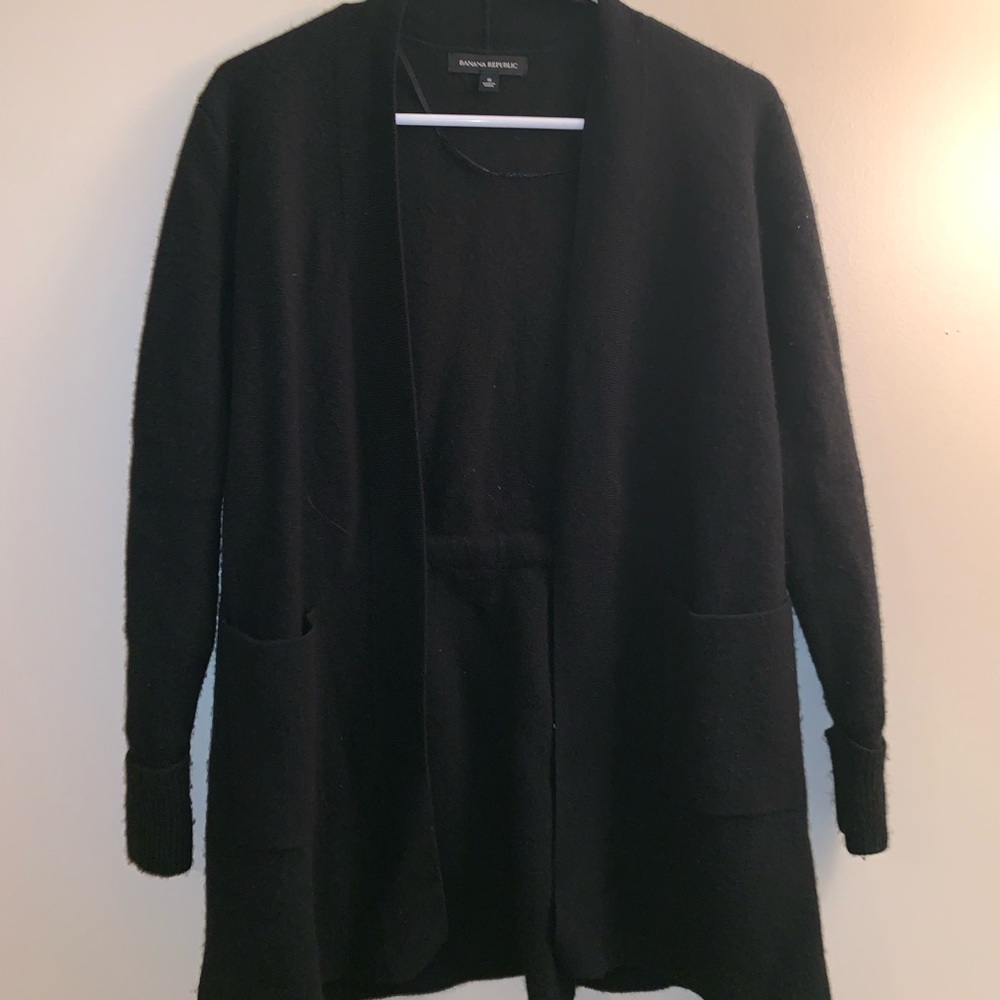 black cardigan